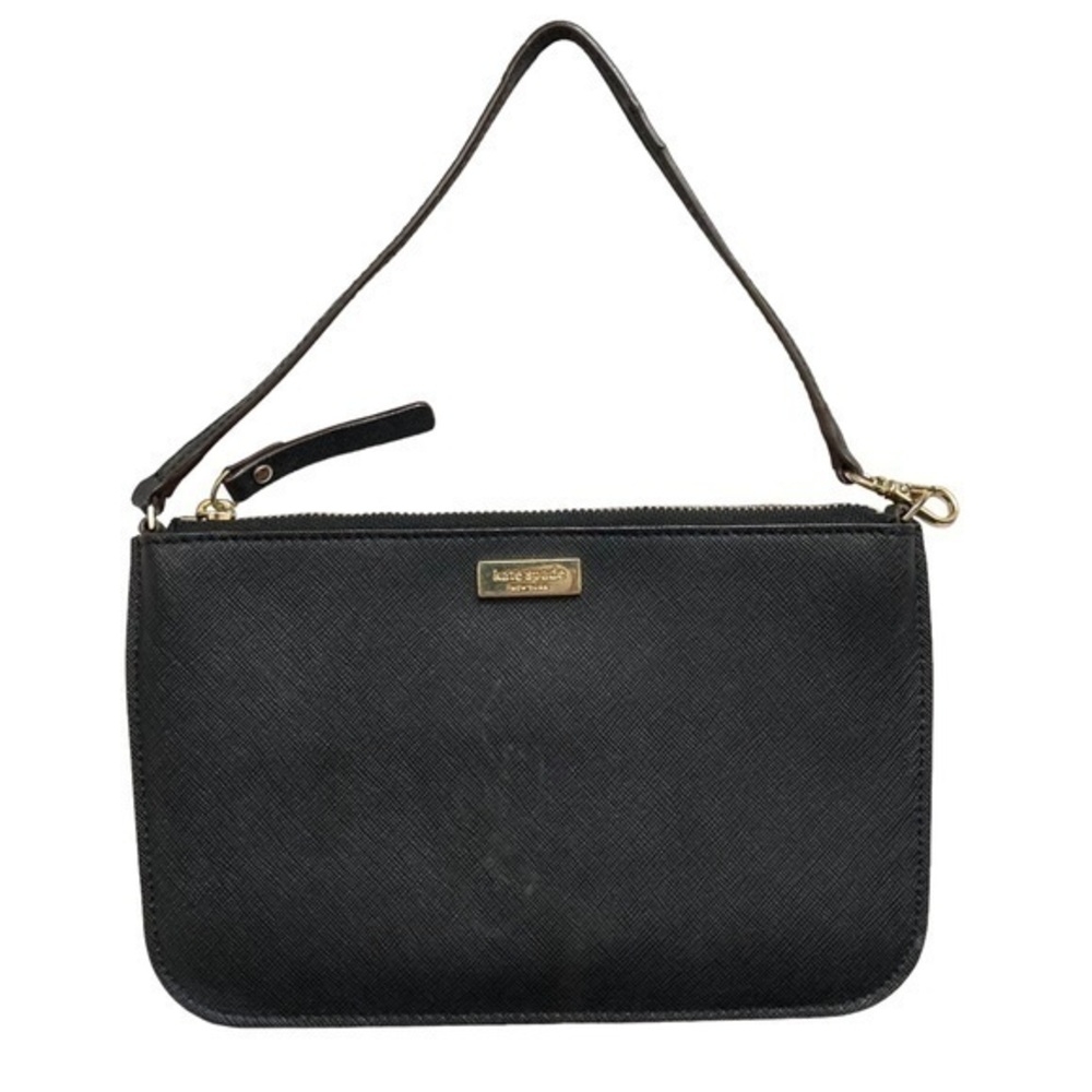 Kate spade black saffiano leather wristlet convertible mini bag